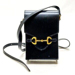 Gucci Black Leather Shoulder Bag mon590-101625